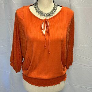 W5 Orange Blouse Womens Size Small